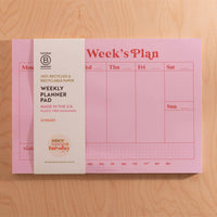 A4 Weekly Planner Pad | Pink & Red
